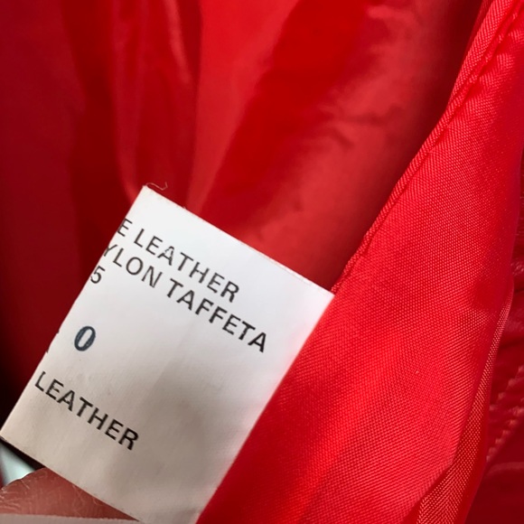 COMINT Womens single breasted red leather jacket blaser VINTAGE M - Picture 7 of 10